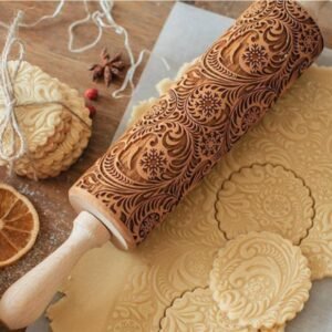 Embossed Rolling Pin (Balon) - Plain Flower Design