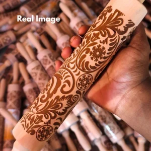 Embossed Rolling Pin (Balon) - Plain Flower Design